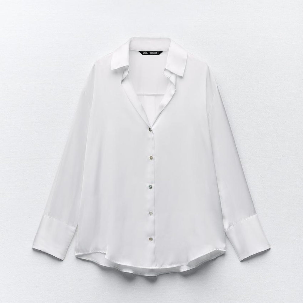 Zara flowy satin shirt